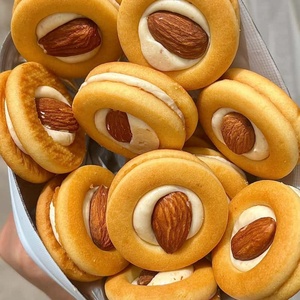 Galletas <span class=keywords><strong>de</strong></span> Nougat con Almendras, Sabor Avellana, Galletas Crujientes Redondas Tipo Sándwich, Bolsa <span class=keywords><strong>de</strong></span> 11.6g - Product Image 1