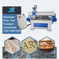 Machine de découpe CNC JX-Aluminium 1325 MDF PCB 2x4 ATC Changeur d'outils en bois Découpe de verre avec aspiration