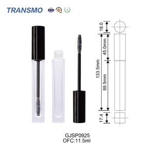 Tube de mascara vide en plastique de luxe 10 ml avec bouchon à vis, joli contenant pour eye-liner et mascara, flacon métallique pour maquillage des sourcils - Product Image 2