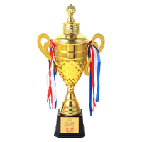 Diamant Forme Haute Cap Trophée Coupe Métal pour Sports Awards Creative Moderne Unique Métal Trophée Football Trophy Cup Awards