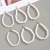Ensemble de 6 breloques décoratives en fausses perles, fermoirs blancs et crème, dorés et argentés, pour mariage et cadeaux de fête