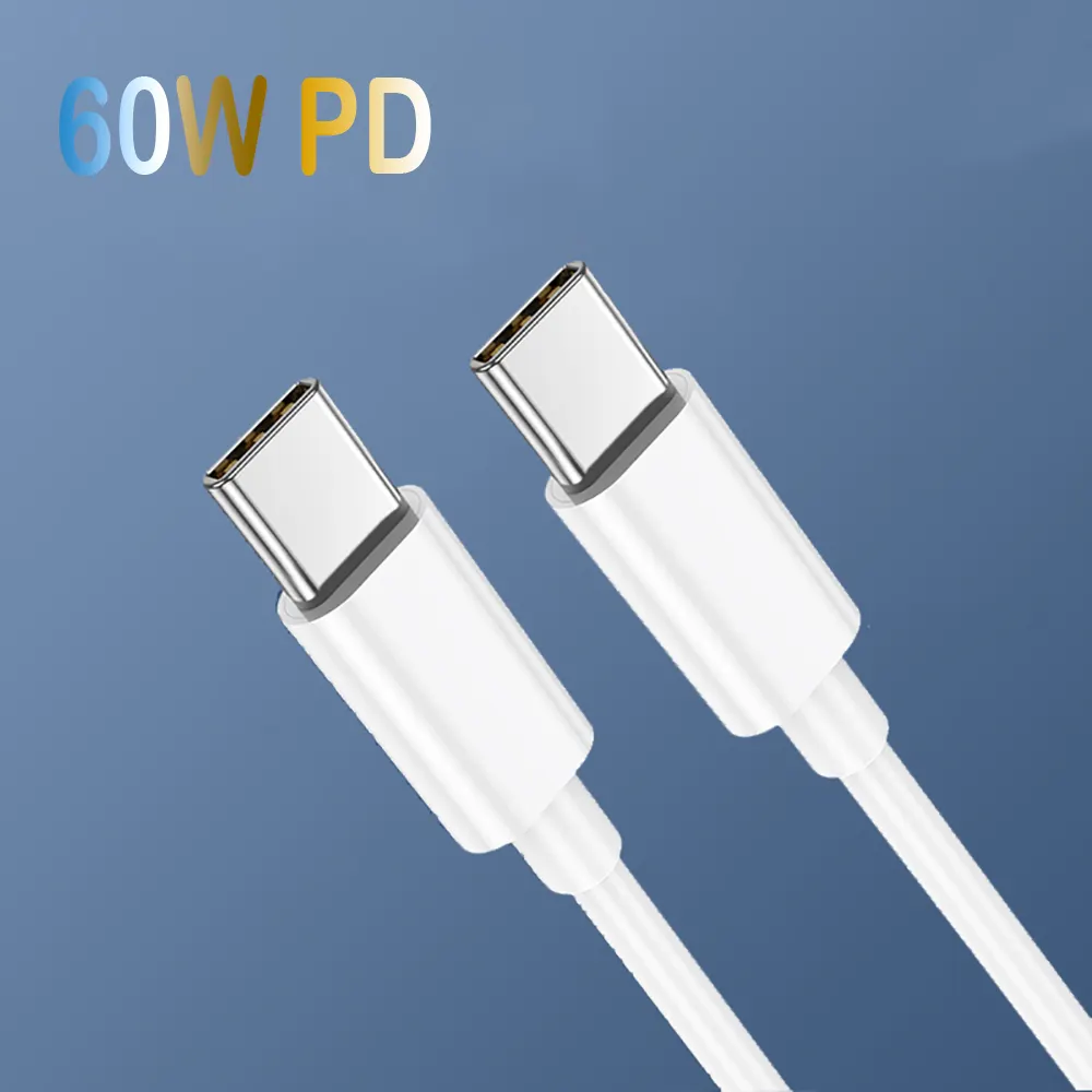 USB-C to USB-C Cable For Samsung S20 Xiaomi PD 60W Fast Charging Cable for MacBook Pro IPad Pro for iphone Charger Type C Cable