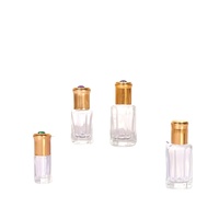 Flacon de parfum portable 3ml 6ml 12ml, recharge de voyage avec bouchon à vis doré, flacon en verre, impression sérigraphique, octogonal