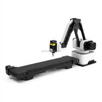 Bras robotisé de bureau CHRT avec système de convoyeur, mini-ligne de production automatisée pour préhension et placement avec ventouse à préhension souple