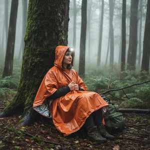 Poncho de survie en mylar, couverture imperméable en film d'aluminium enduit de PE, poncho de pluie d'urgence pour la randonnée, le camping et les activités de plein air - Product Image 3