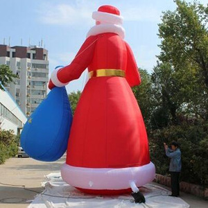 <b>Inflatable</b> <b>Santa</b> Claus Cartoon Figure Outdoor Holiday Yard Decoration PVC Material Large Size - Product Image 2