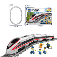 Tren de rompecabezas eléctrico RC para niños, Tren Urbano, pista de tren, tren de ensamblaje, bloques de construcción electrónicos, juguetes para niños