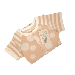 Babymio短袖定制空白纯色婴儿服装romper婴儿服装