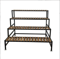 Vente directe sur pied du salon support de fleurs à plusieurs niveaux cour extérieure support de pot de fleur simple