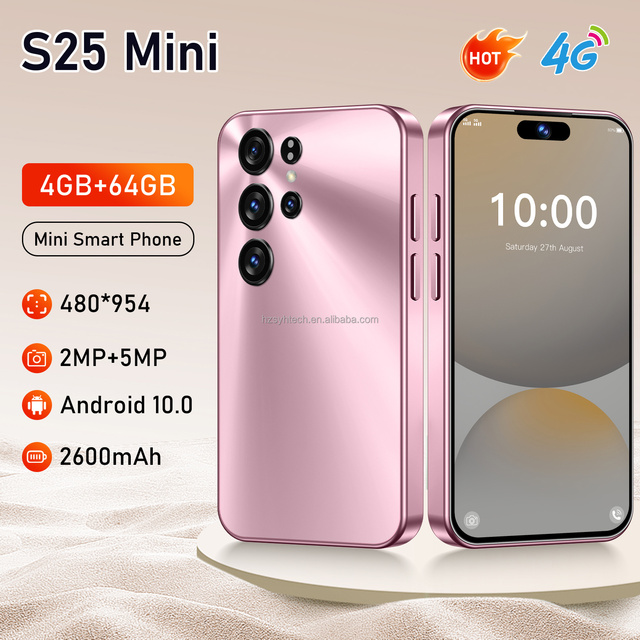 Brand New S25 Mini Phone 4.0 Inch 4GB+64GB HD Camera Mini Android Dual SIM Smartphone With Multiple Colors Available