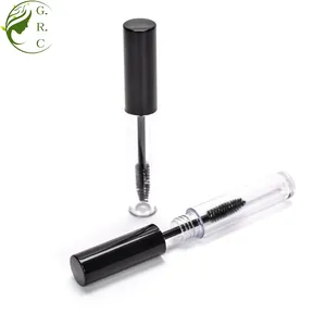 Fabbrica Direttamente Che Vende Vuoto 3ml Bottiglie ABS Dispenser di Pulizia di Plastica Trasparente Tubo di Estensione Del Ciglio Nero della Mascara della Spazzola Del Tubo