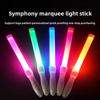 Fluorescent LED Electronic Flashing Night-Glow Stick for Dance Party Cheering Aid ABSPS Material Model B30