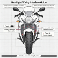 Faisceau de câblage de modification de phare de moto de haute qualité, kit de commutation sans fil un-vers-deux pour faisceau de câblage de feux de route et de croisement