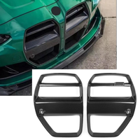 Grille en fibre de carbone pure style V pour BMW G80 G82 G83 M3 M4 2021+ Remplacement de la grille centrale avant Grilles de pare-chocs avant de voiture