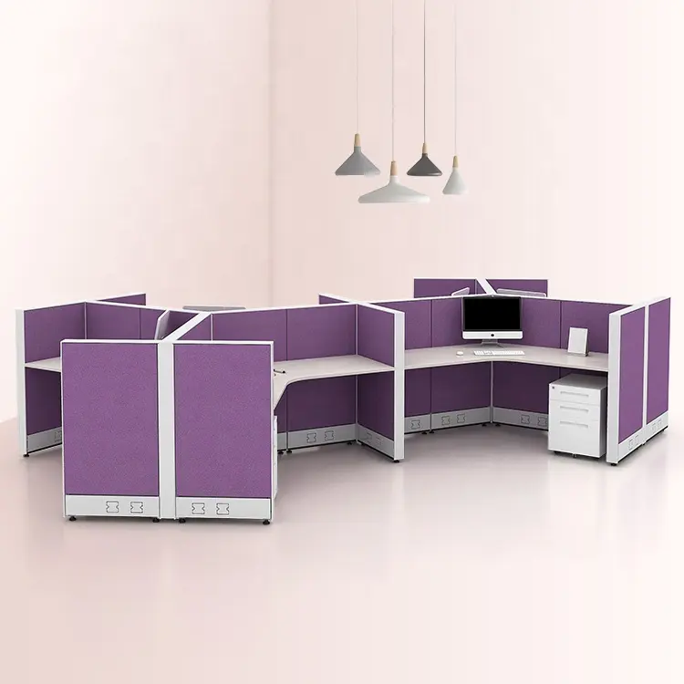 Xinda Klee Büromöbel Projekt modulare Y-Form Kabinen 120 Grad Büroarbeit platz Kabine für 6 Personen