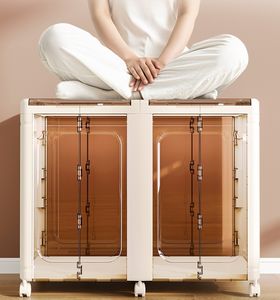 XJH Moderno Armario de Almacenamiento de Juguetes Plegable Integrado de 35L, Organizador Doméstico <span class=keywords><strong>para</strong></span> Niños, Caja de Almacenamiento Conveniente - Product Image 3