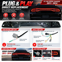 Feux arrière LED VLAND, style restylé, ensemble de feux arrière LED pour Dodge Charger 2011 2012 2013 2014 RT SXT SRT8