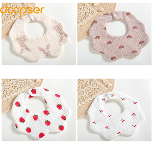 Doopser vendita calda cotone neonato morbido rotondo 360 panno ciuccio bambino - Product Image 5