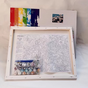 All'ingrosso prodotti fai da te immagine divertente paesaggio olio arti kit Set dipinto a mano tela da numeri per adulti - Product Image 5