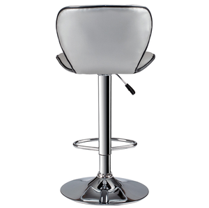<b>Adjustable</b> Height Barstool in Silver Set of 2 - Product Image 3