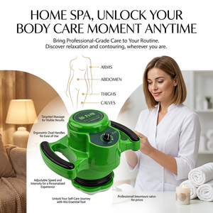 160W High Power <b>Electric</b> Handheld Body <b>Massager</b> 3 Interchangeable <b>Heads</b> Vibration Magnetic Slimming Cellulite Reducer - Product Image 4