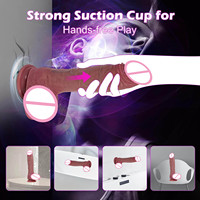 25 cm Strap-on G-Punkt Lebensechter Penis Anale G-Punkt-Stimulation Heizung Vibrierender Stoßender Großer Realistischer Dildo für Frauen