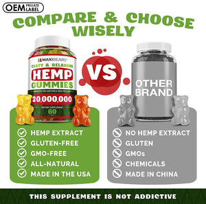 OEM ÉTIQUETTE PRIVÉE Supplément de soins de santé Aide à la relaxation Sommeil Gommes CHANVRE - Product Image 4