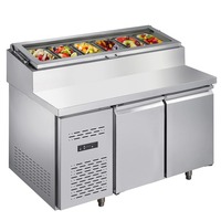 Comptoirs de préparation de réfrigérateur commerciaux Comptoirs de préparation de salade de pizza Préparateur Réfrigérateur Réfrigéré Pré Table Saladette