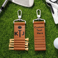 Pochette de golf durable pour t-shirt, accessoire de golf, cadeau, sac de golf en cuir PU avec porte-clés