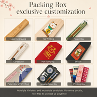 Boîte à baguettes en bambou huilé en gros, étui portable à couvercle coulissant, boîte à vaisselle, finition naturelle de qualité supérieure, réutilisable, ensemble cadeau pour usage quotidien