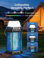 Lampe anti-insectes électronique portable rechargeable pour la maison et le jardin, tue-moustiques et mouches, utilisation extérieure