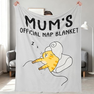 Assorted Print Cartoon Cat Flannel <b>Blanket</b> Throw <b>Blanket</b> Nap <b>Blanket</b> Reversible Cozy Warm for Home Office Nap Custom Print - Product Image 2