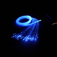 Rideau lumineux de cascade de Fiber optique 6 en 1 de 0.75mm à couleur changeante avec télécommande rouleau de 450M avec Protection de veste en Pvc transparent