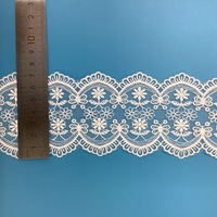 Dentelle brodée ajourée en maille de soie de lait florale soluble dans l'eau de 5 cm, fournitures textiles pour la maison, accessoires pour canapé et rideaux