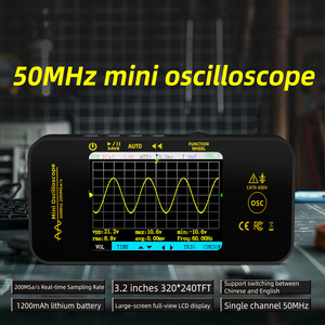 ออสซิลโลสโคปขนาดเล็ก OT5 50MHz 200MSa/s ดิจิตอล ช่องสัญญาณเดียว แบบพกพา หน้าจอสี - Product Image 5