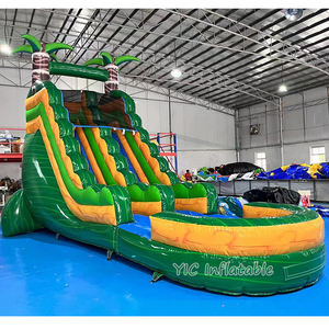 Glissière d'eau tropicale gonflable commerciale bon marché, piscine coulissante à <span class=keywords><strong>trois</strong></span> palmiers en marbre <span class=keywords><strong>pour</strong></span> enfants et adultes - Product Image 3