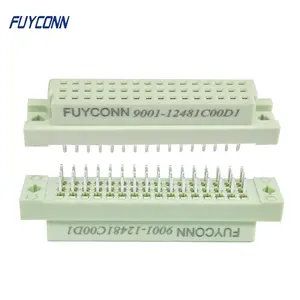 48pin Din 41612 Connector Vertical PCB 3rows 48pin Euro DIN 41612 Connector 3*16Pin 48Pin Female DIN41612 Connector With Easy Type Straight Terminals