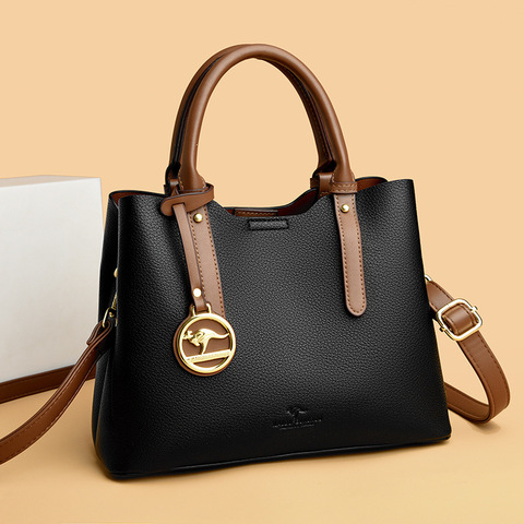 Women's 2025 New Fashion PU Handbags Large Capacity Shoulder Bag Mother's Messenger Bag Lady Business Outdoor Handbags