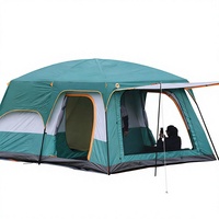 Tente de camping pliable personnalisée, imperméable, double couche, style Ridge, quatre saisons, en tissu Oxford pour l'extérieur