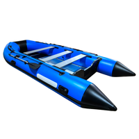 Bateau pneumatique professionnel de 4,5 m (15 pieds) avec plancher en aluminium, PVC renforcé, haute stabilité, bateau de pêche AL450