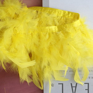 คุณภาพสูงเกรด A-grade 4-6นิ้วย้อม<span class=keywords><strong>ขน</strong></span>ไก่งวงเล็ม<span class=keywords><strong>ขน</strong></span> HK สำหรับกระโปรงเดรส Chandelle Marabou อุปกรณ์เสริม - Product Image 5
