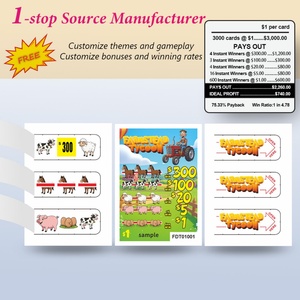 Billets de jeu personnalisés à impression recto-verso, billets à gratter personnalisés, papier multicouche, logo personnalisé, taille personnalisée - Product Image 6