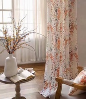 Style américain de haute qualité 100% Polyester imprimé floral prêt à l'emploi Blackout High Sharding Grommet Window Curtains Panel Living