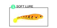 Leurre souple coulant en forme de queue de shad pour la pêche au black bass, vente en gros pour fabricants