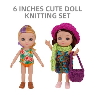6 Inch Dễ Thương Búp Bê Đan Bộ, Thời Trang Dễ Dàng Đan Cô Gái Tự Làm Thủ Công Búp Bê Để Ăn Mặc - Product Image 3