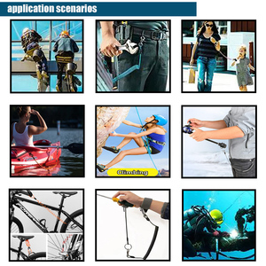 Cordon en spirale avec clip de sécurité en <span class=keywords><strong>fil</strong></span> d'acier, en acier inoxydable de qualité marine, attache extensible en spirale pour équipement de plongée - Product Image 4