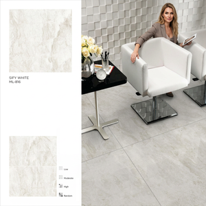 กระเบื้องพอร์ซเลนเคลือบเงาขนาด 800x800 มม. รุ่นโรมันซิลเวอร์ ดีไซน์ลายหินอ่อนสีเงินสำหรับปูพื้น - Product Image 6