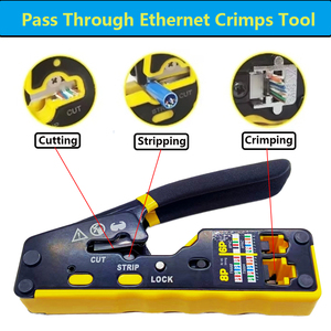 Đa chức năng RJ45 Uốn Tóc bồng công cụ với cáp Cutter vũ nữ Thoát Y cho RJ11 RJ12 Modular cắm Cat3 <span class=keywords><strong>CAT5e</strong></span> CAT6 cáp Ethernet - Product Image 4
