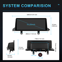 Podofo 10.25 "8 cœurs Qualcomm Android autoradio stéréo 4 + 64G HD écran CarPlay/Android Auto GPS WiFi 4G pour BMW 3 4 Series
