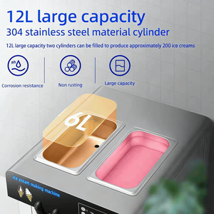 Máquina de Helados Suaves SUYUAN Automática Comercial, Nueva, Fácil de Operar, 220V, para Yogurt, Frutos Secos, Leche, Helado de Maíz y Frutas - Product Image 3